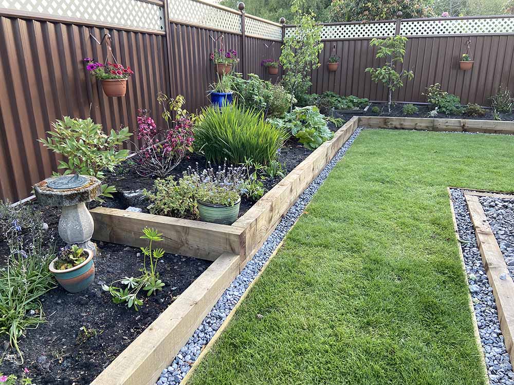 Timber Sleepers Installer Garden, How To Make A Garden Border With Sleepers