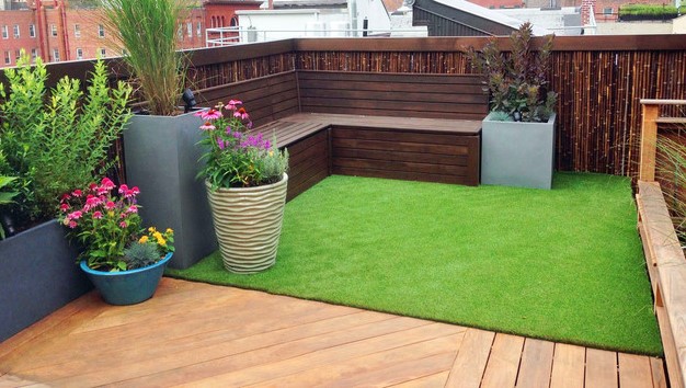 Commercial Artificial Grass Lawn Installation